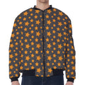 Cartoon Star Pattern Print Zip Sleeve Bomber Jacket
