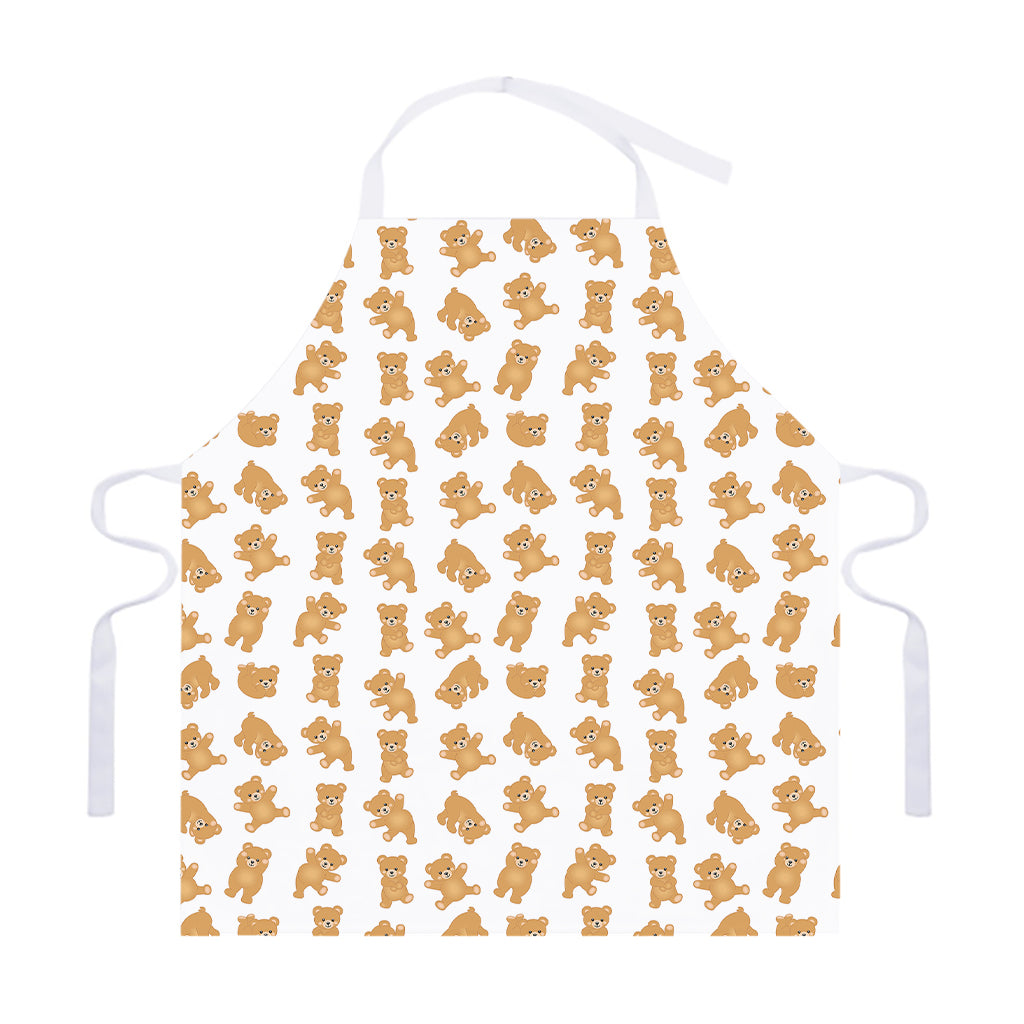 Cartoon Teddy Bear Pattern Print Adjustable Apron