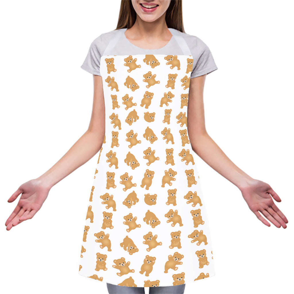 Cartoon Teddy Bear Pattern Print Adjustable Apron