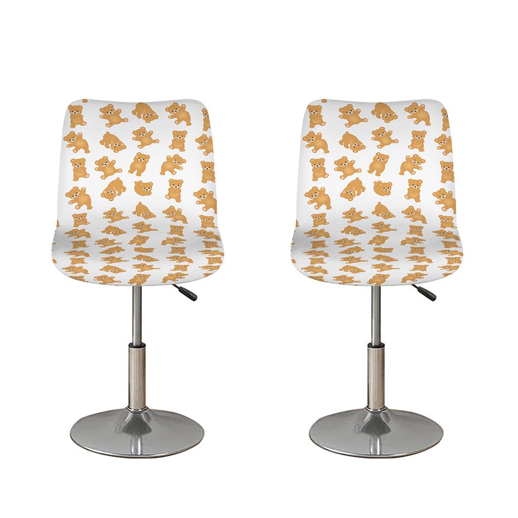 Cartoon Teddy Bear Pattern Print Bar Stool Covers