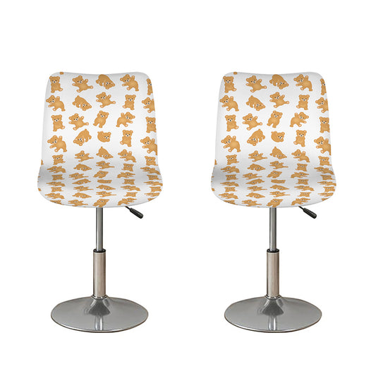 Cartoon Teddy Bear Pattern Print Bar Stool Covers