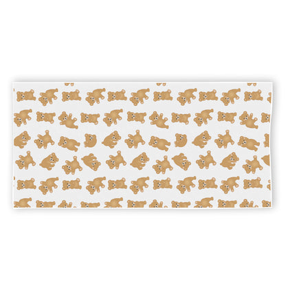 Cartoon Teddy Bear Pattern Print Beach Towel