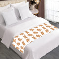 Cartoon Teddy Bear Pattern Print Bed Runner