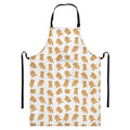 Cartoon Teddy Bear Pattern Print Bib Apron With Pocket