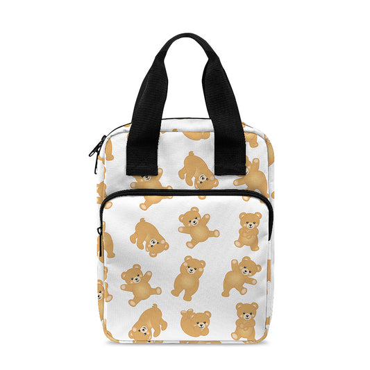 Cartoon Teddy Bear Pattern Print Bible Tote Bag