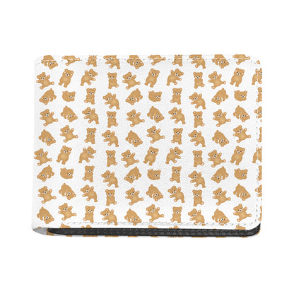 Cartoon Teddy Bear Pattern Print Bifold Wallet