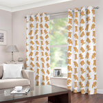 Cartoon Teddy Bear Pattern Print Blackout Grommet Curtains