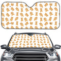 Cartoon Teddy Bear Pattern Print Car Windshield Sun Shade