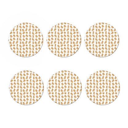 Cartoon Teddy Bear Pattern Print Coaster Set