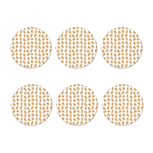 Cartoon Teddy Bear Pattern Print Coaster Set