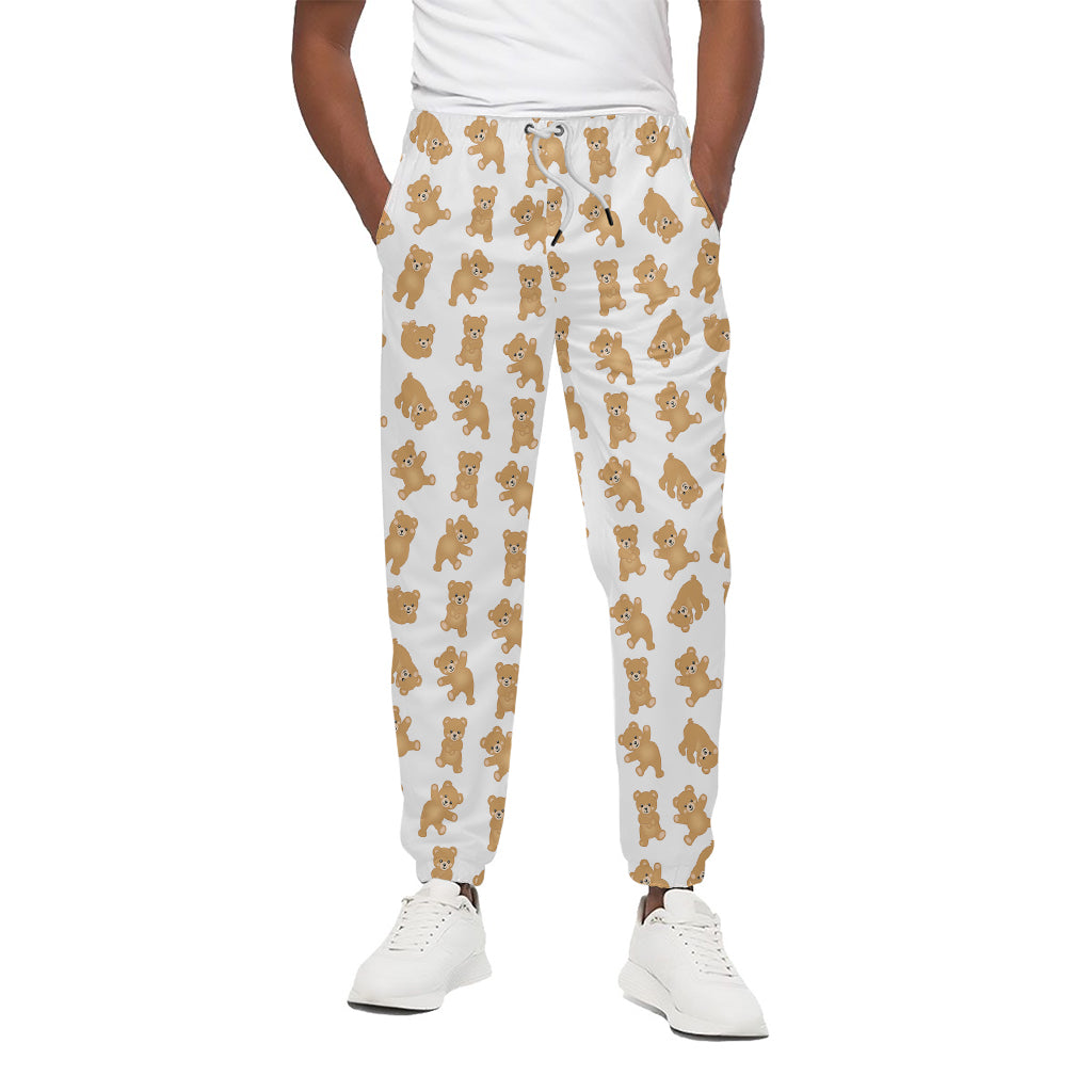 Cartoon Teddy Bear Pattern Print Cotton Pants