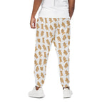 Cartoon Teddy Bear Pattern Print Cotton Pants