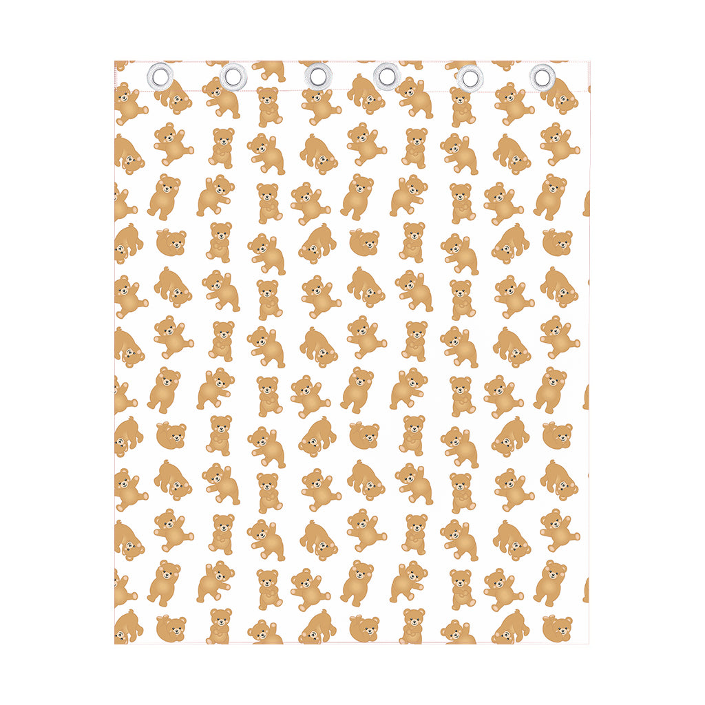 Cartoon Teddy Bear Pattern Print Curtain