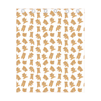 Cartoon Teddy Bear Pattern Print Curtain