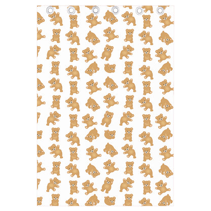 Cartoon Teddy Bear Pattern Print Curtain