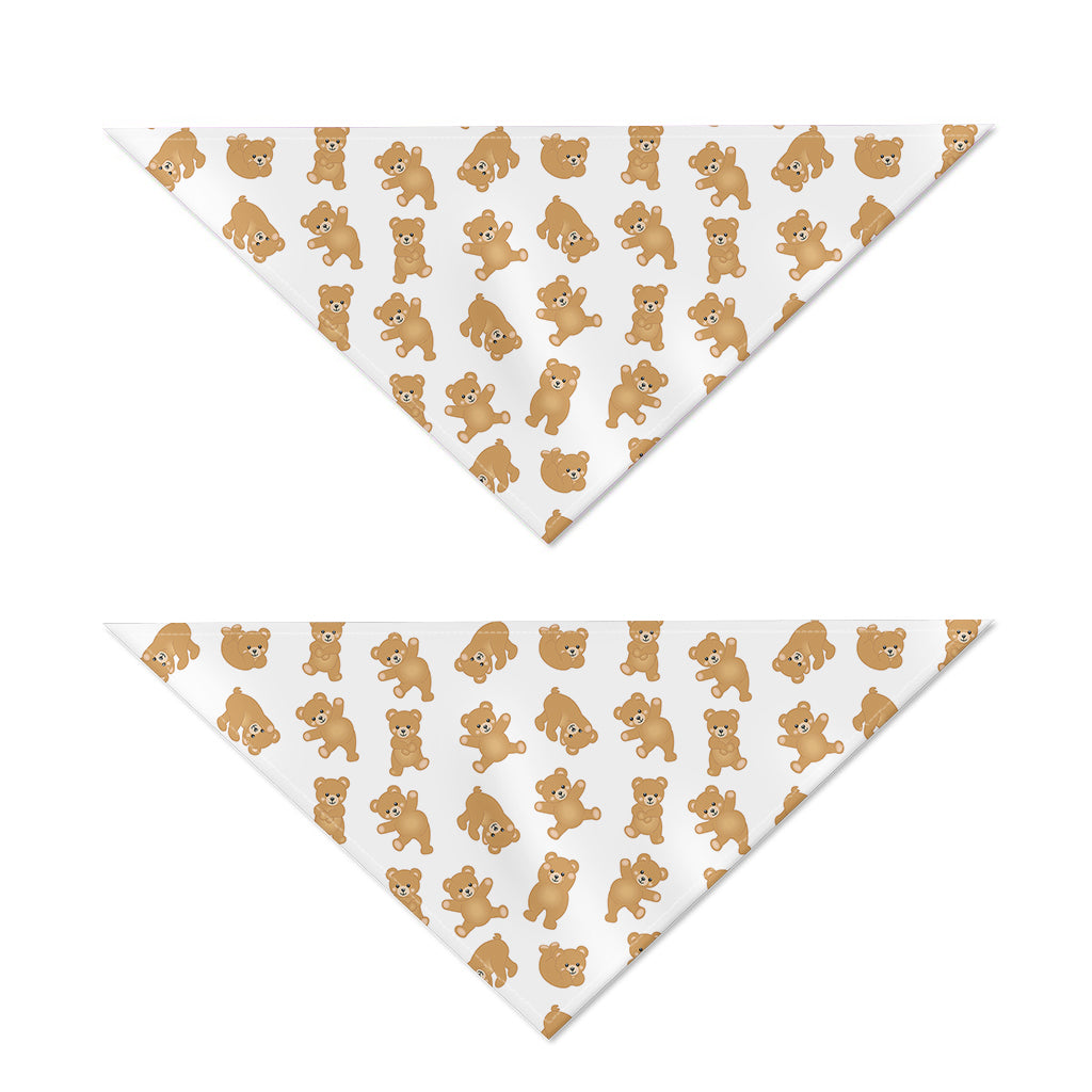 Cartoon Teddy Bear Pattern Print Dog Bandana