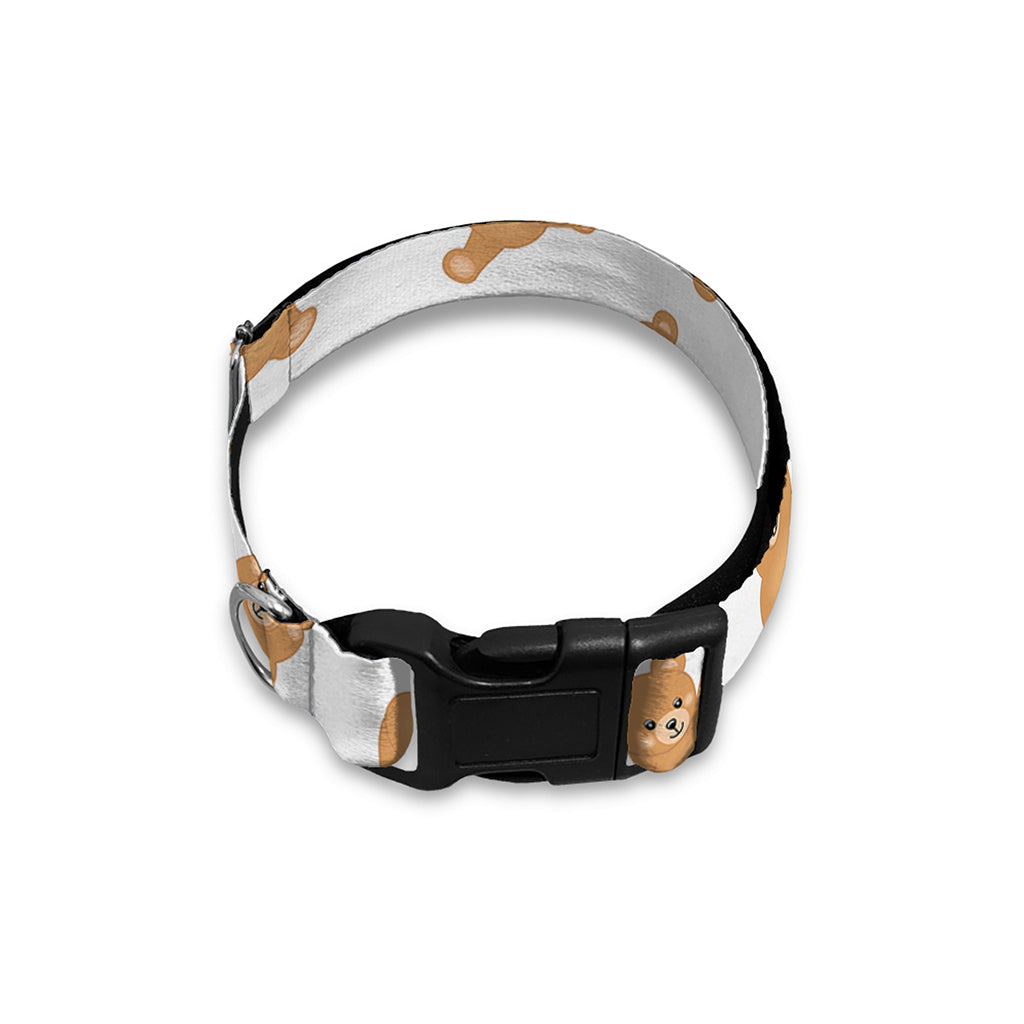 Cartoon Teddy Bear Pattern Print Dog Collar