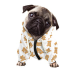 Cartoon Teddy Bear Pattern Print Dog Zip Up Hoodie