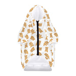 Cartoon Teddy Bear Pattern Print Dog Zip Up Hoodie