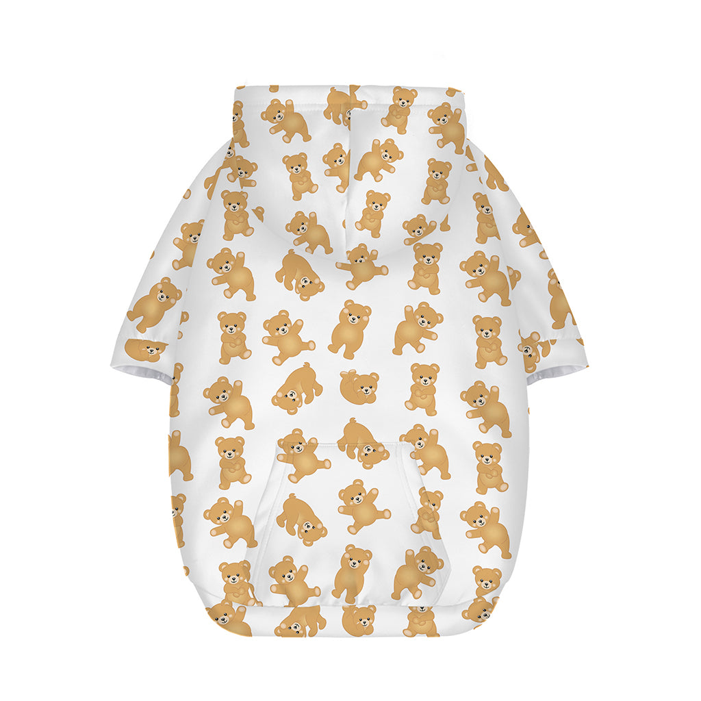 Cartoon Teddy Bear Pattern Print Dog Zip Up Hoodie