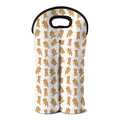 Cartoon Teddy Bear Pattern Print Double Neoprene Wine Tote