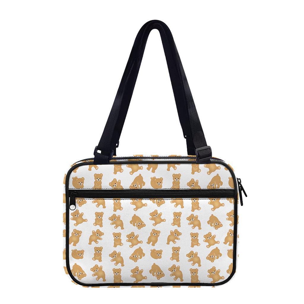 Cartoon Teddy Bear Pattern Print Double Strap Bible Bag