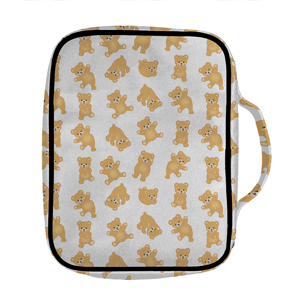 Cartoon Teddy Bear Pattern Print Front Pocket Bible Bag