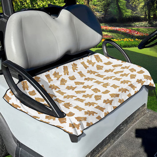 Cartoon Teddy Bear Pattern Print Golf Cart Seat Cover