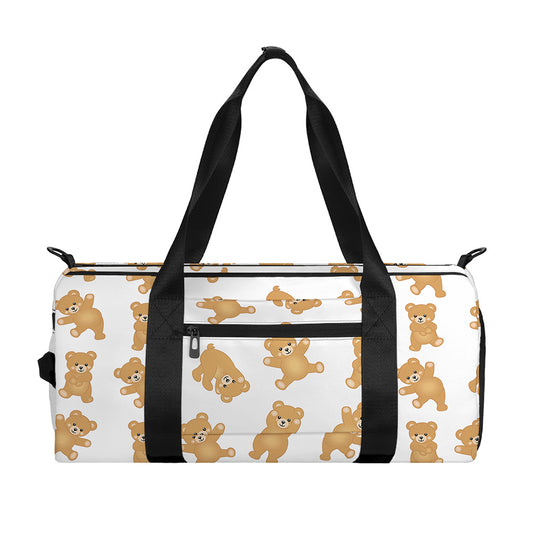 Cartoon Teddy Bear Pattern Print Gym Bag