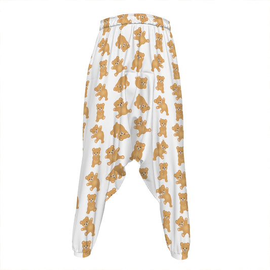 Cartoon Teddy Bear Pattern Print Hammer Pants