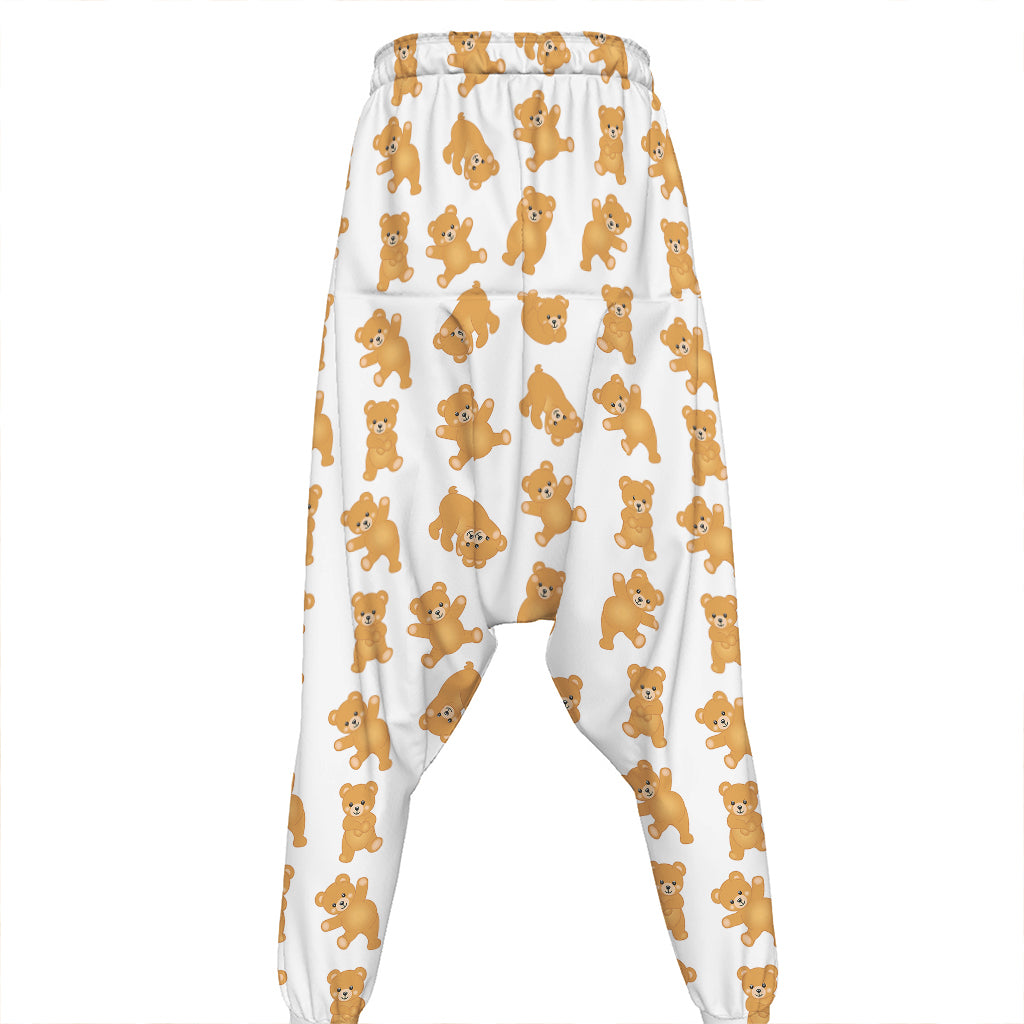 Cartoon Teddy Bear Pattern Print Hammer Pants