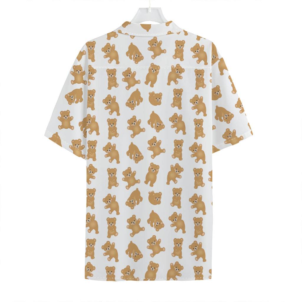 Cartoon Teddy Bear Pattern Print Hawaiian Shirt