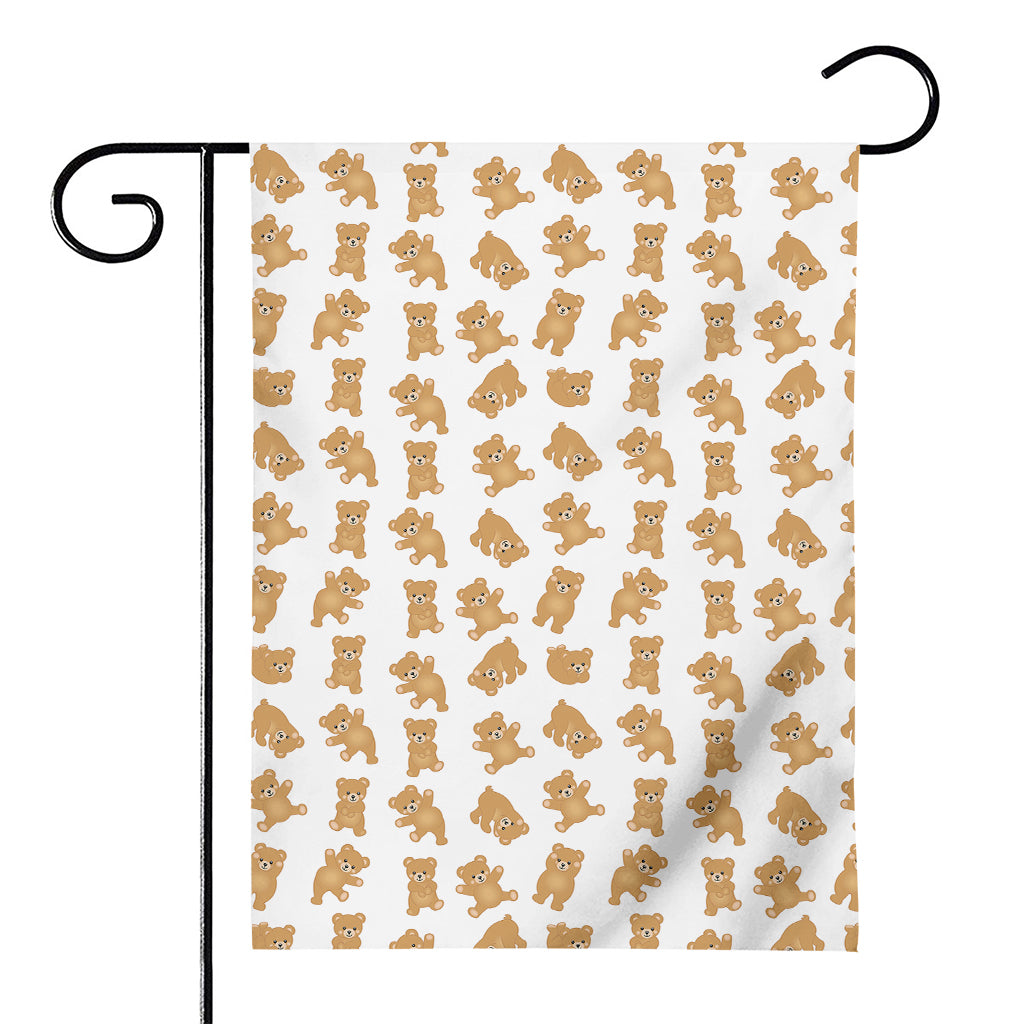 Cartoon Teddy Bear Pattern Print House Flag