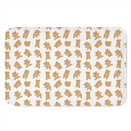 Cartoon Teddy Bear Pattern Print Indoor Door Mat