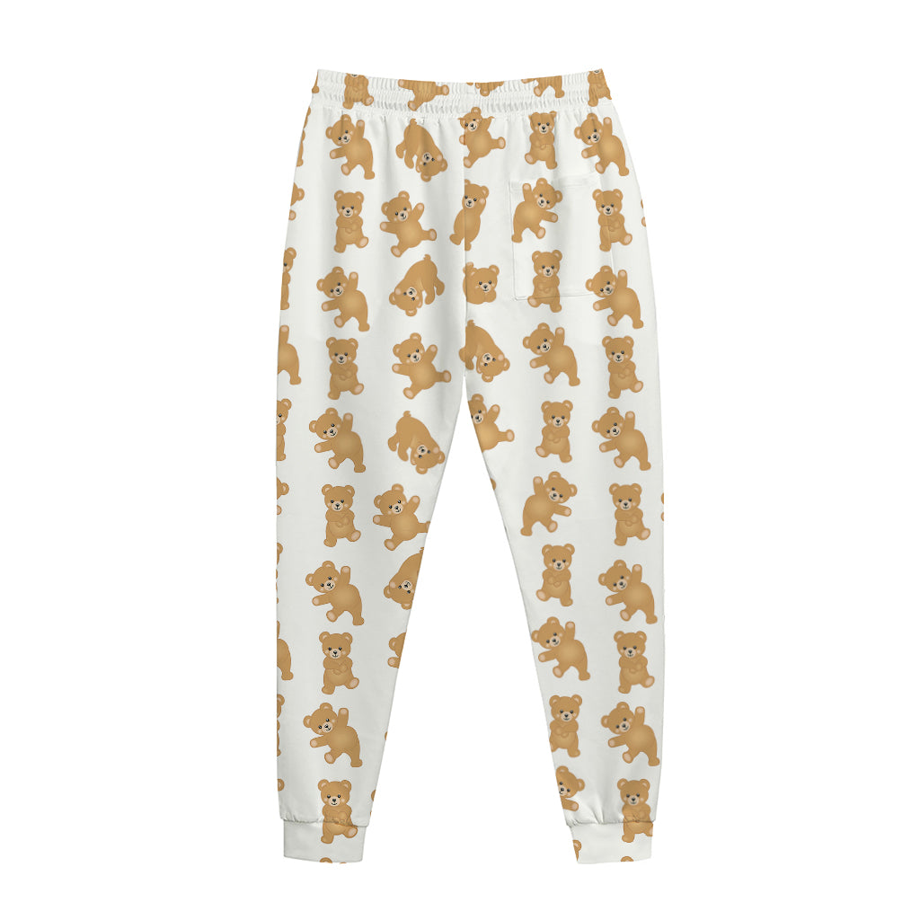 Cartoon Teddy Bear Pattern Print Jogger Pants