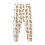 Cartoon Teddy Bear Pattern Print Jogger Pants