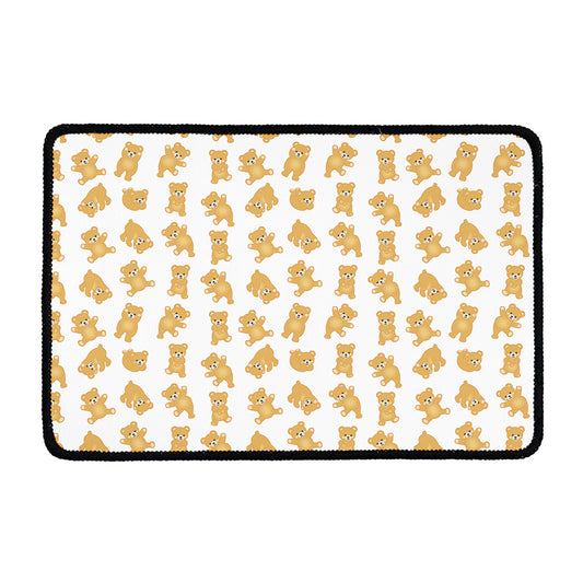 Cartoon Teddy Bear Pattern Print Kitchen Mat