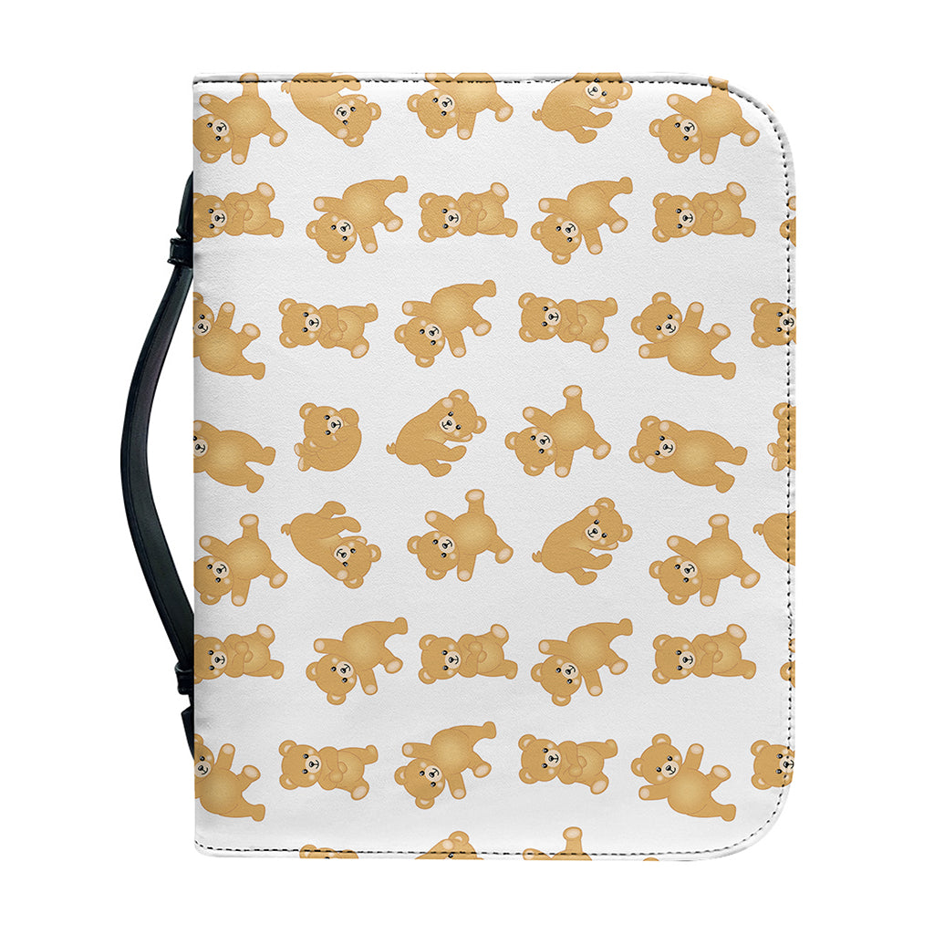Cartoon Teddy Bear Pattern Print Leather Bible Cover