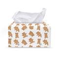 Cartoon Teddy Bear Pattern Print Leather Tissue Box Cover