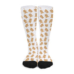 Cartoon Teddy Bear Pattern Print Long Socks