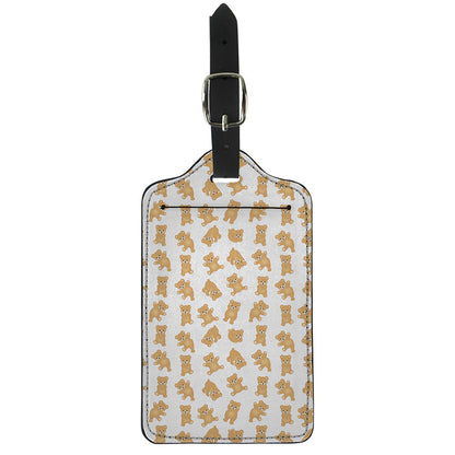 Cartoon Teddy Bear Pattern Print Luggage Tag