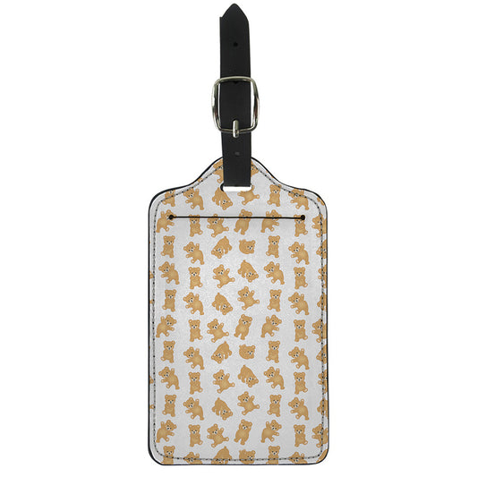 Cartoon Teddy Bear Pattern Print Luggage Tag