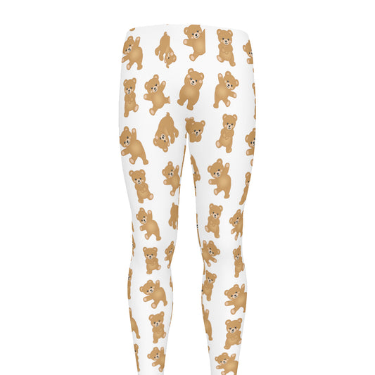 Cartoon Teddy Bear Pattern Print Men's leggings