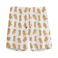 Cartoon Teddy Bear Pattern Print Men's Athletic Shorts