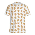 Cartoon Teddy Bear Pattern Print Men's Athletic T-Shirt