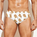Cartoon Teddy Bear Pattern Print Men's Swim Briefs