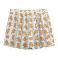 Cartoon Teddy Bear Pattern Print Mesh Shorts