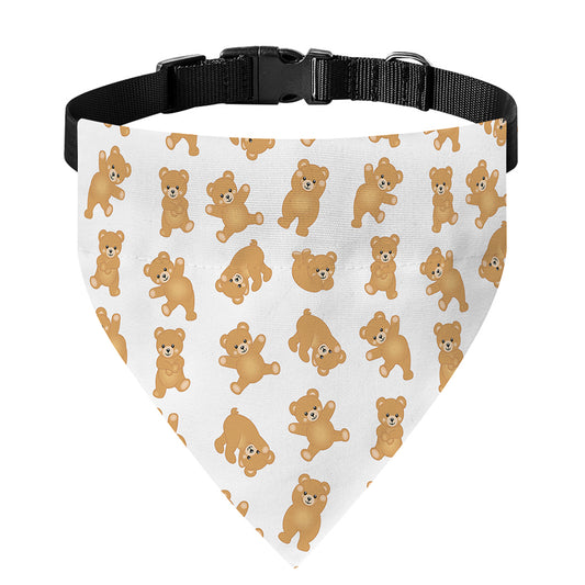 Cartoon Teddy Bear Pattern Print Over The Collar Dog Bandana