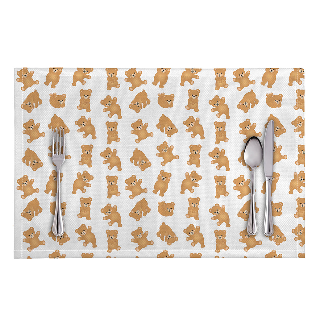 Cartoon Teddy Bear Pattern Print Placemat
