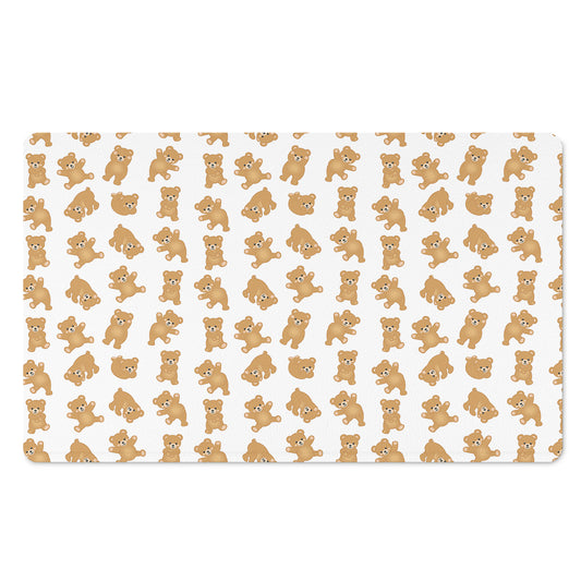 Cartoon Teddy Bear Pattern Print Polyester Doormat